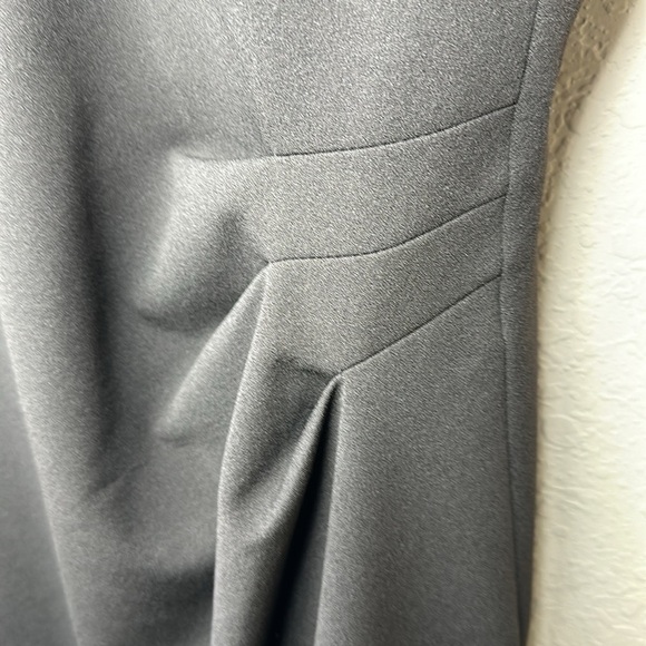 Guess Gathered Waist Surplice Neckline Stretch Little Black Dress Size 10 - Picture 5 of 16